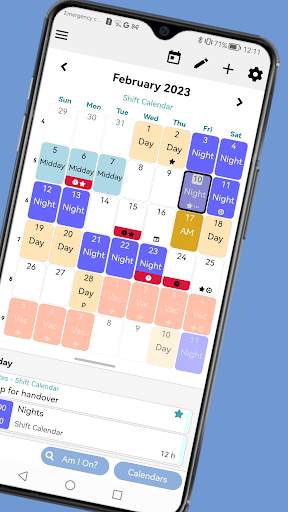 My Shift Planner - Calendar screenshot 2