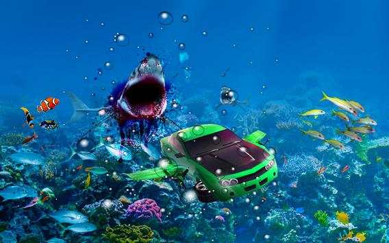 Underwater Shark Car Survival Simulaor 3D screenshot 2