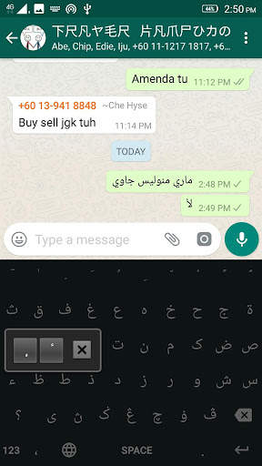 Jawi / Arabic Keyboard स्क्रीनशॉट 4