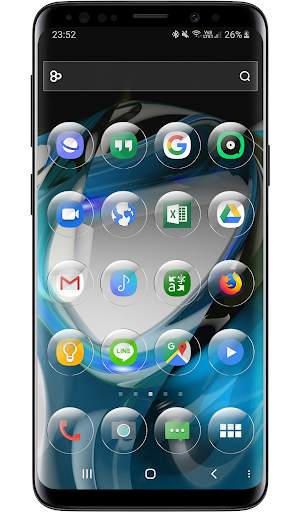 Launcher Theme - Glass Round Transparent Icons screenshot 2