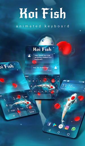 Koi Fish Keyboard & Wallpaper screenshot 1