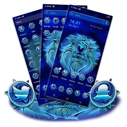 Leo Zodiac Sign Neon Launcher Theme 1.0.1