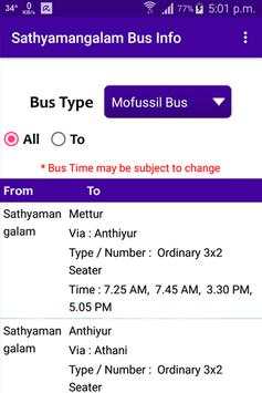 Sathyamangalam Bus Info screenshot 7