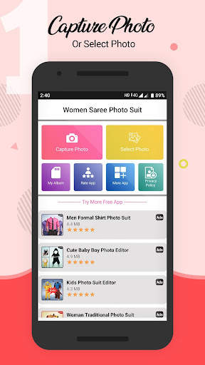 Women Saree Photo Suit screenshot 1