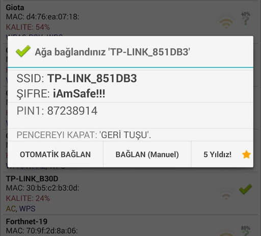 Wifi WPS Plus (Türkçe) screenshot 5