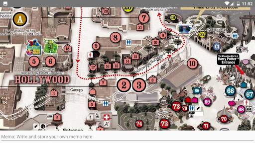 USJ MAP UNIVERSAL STUDIOS JAPA screenshot 3