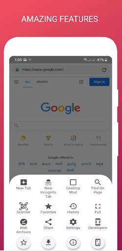 Bromine Browser - ( Fast, smart & secure browser ) screenshot 4