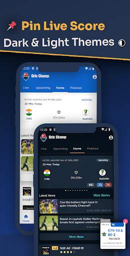Cricket Live Score - CricChamp screenshot 1
