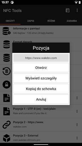 NFC Tools screenshot 2