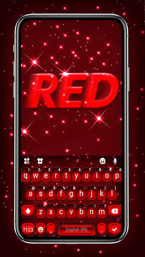 Chủ Đề Bàn Phím Red Glow 3D screenshot 1