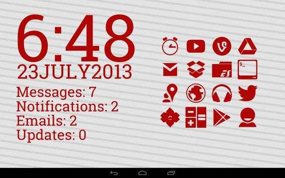 Stamped Red Icons 3 تصوير الشاشة