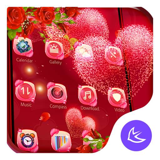 Red rose love-APUS launcher  free theme 264.0.1001