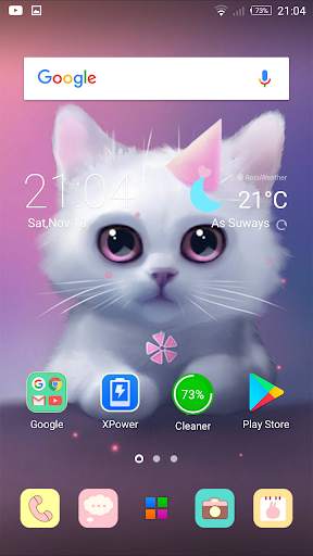 kawaii Unicorn Cats backgrounds-Girly Wallpapers screenshot 2