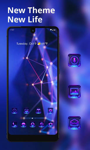 Colorful theme Blue abstract dot line surface screenshot 1