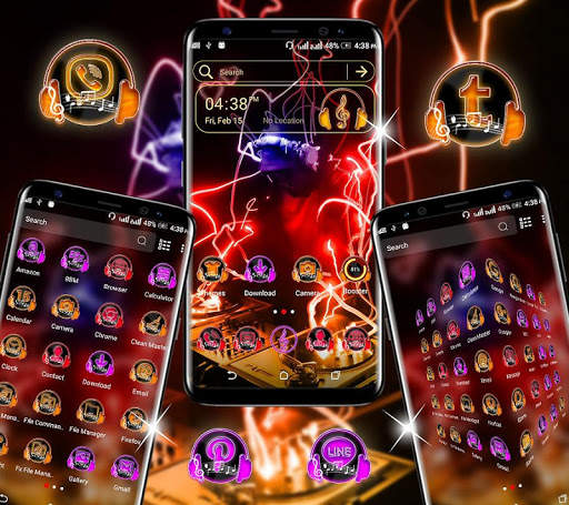 Neon DJ Launcher Theme 2 تصوير الشاشة