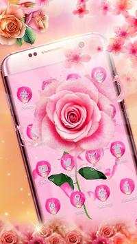 3D Animated Pink Rose Launcher Theme screenshot 2