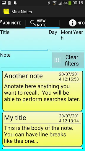 Mini Notes screenshot 2