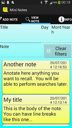 Mini Notes screenshot 2