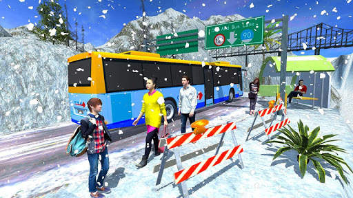 Big Mountain Snow Bus Driving Simulator 3D screenshot 1