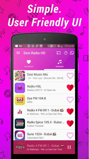Desi Radio HD - Hindi Music & News Stations screenshot 1
