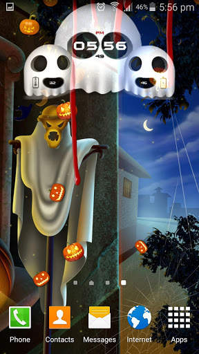 Halloween Clock Live Wallpaper screenshot 2