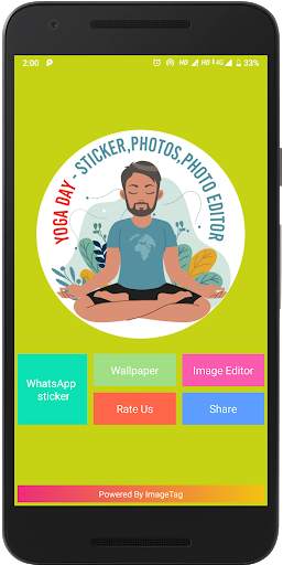 Yoga day - sticker, photos and photo Editor 1 تصوير الشاشة