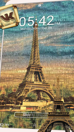 Vintage Eiffel Tower Launcher Theme screenshot 3