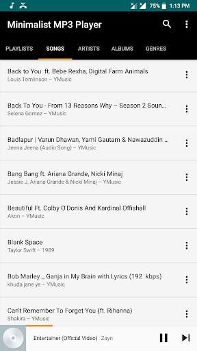Minimalist MP3 Player - Audio Player screenshot 1