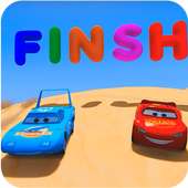 Superhero Lightning Car Downhill Stunt Racing Game