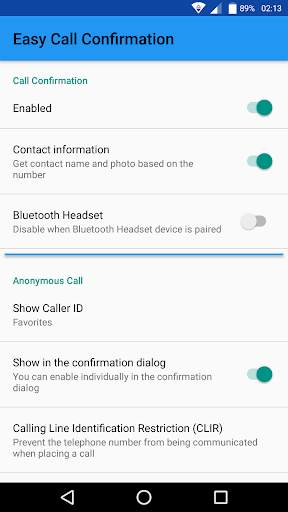 Easy Call Confirmation screenshot 2