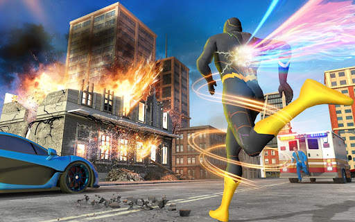Light Flying Speed Superhero: Rescue Robot Games screenshot 4