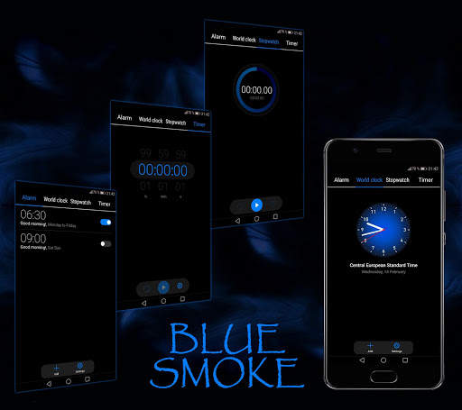 [EMUI 5/8/9.0]Blue Smoke Theme 4 تصوير الشاشة