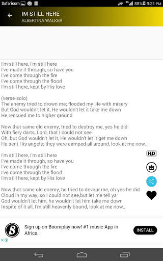 Gospel songs of praise and worship - All lyrics screenshot 6