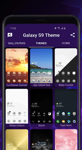 Galaxy S9 purple Theme screenshot 3