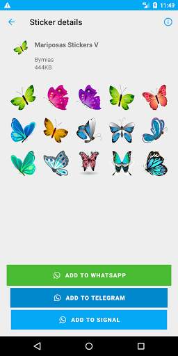 Butterfly Sticker for Telegram WhatsApp Signal 🦋 screenshot 5