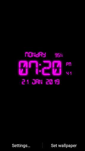 LED Digital Clock Live Wallpaper screenshot 7