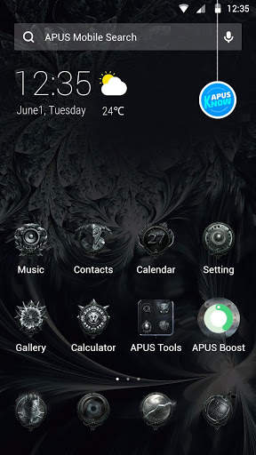 Baru warna hitam Keren APUS gratis tema fashion screenshot 2