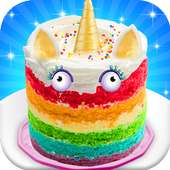 Unicorn Cake Games: New Rainbow Doll Cupcake logo