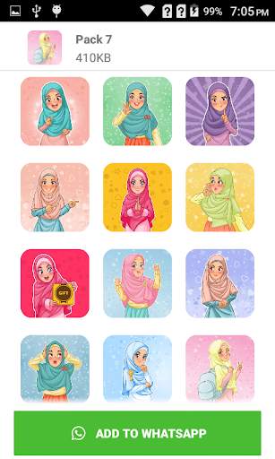 Hijab Sticker - WAStickerApps screenshot 5