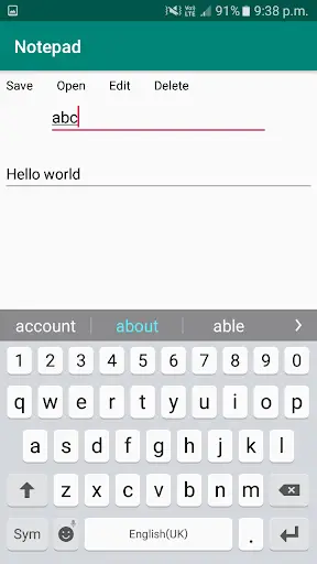 Notepad screenshot 3