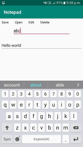 Notepad स्क्रीनशॉट 3