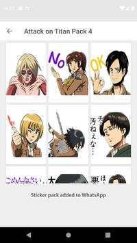 Attack on Titans Stickers WhatsApp WastickerApps screenshot 5