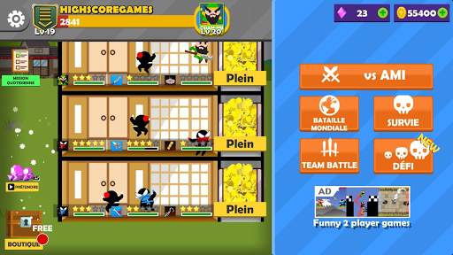sauter bataille Ninja 2joueurs screenshot 6