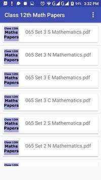 PDF Question papers Class 12th Maths Board screenshot 3