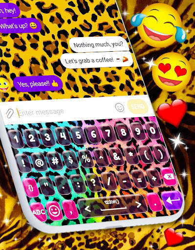 Animal Print Keyboard 🐆 Neon Color Themes screenshot 5