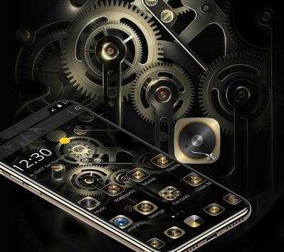 Gold Black Royal Gears Theme screenshot 2