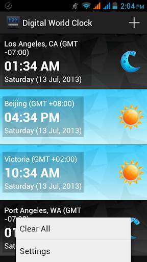 Digital World Clock Widget screenshot 3