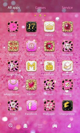 Pink Glitter GO Launcher Theme screenshot 5