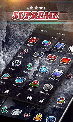 SUPREME GO Launcher Theme screenshot 1