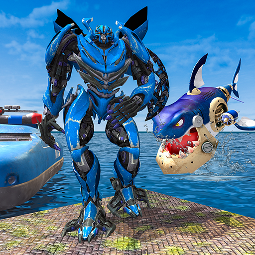 Shark Robot Transformation Game icon